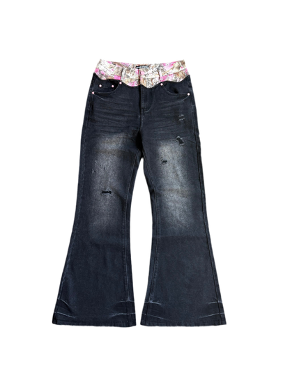 BLACK CUT DENIM